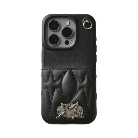 A&X CARD SLOT BLACK LEATHER IPHONE CASE