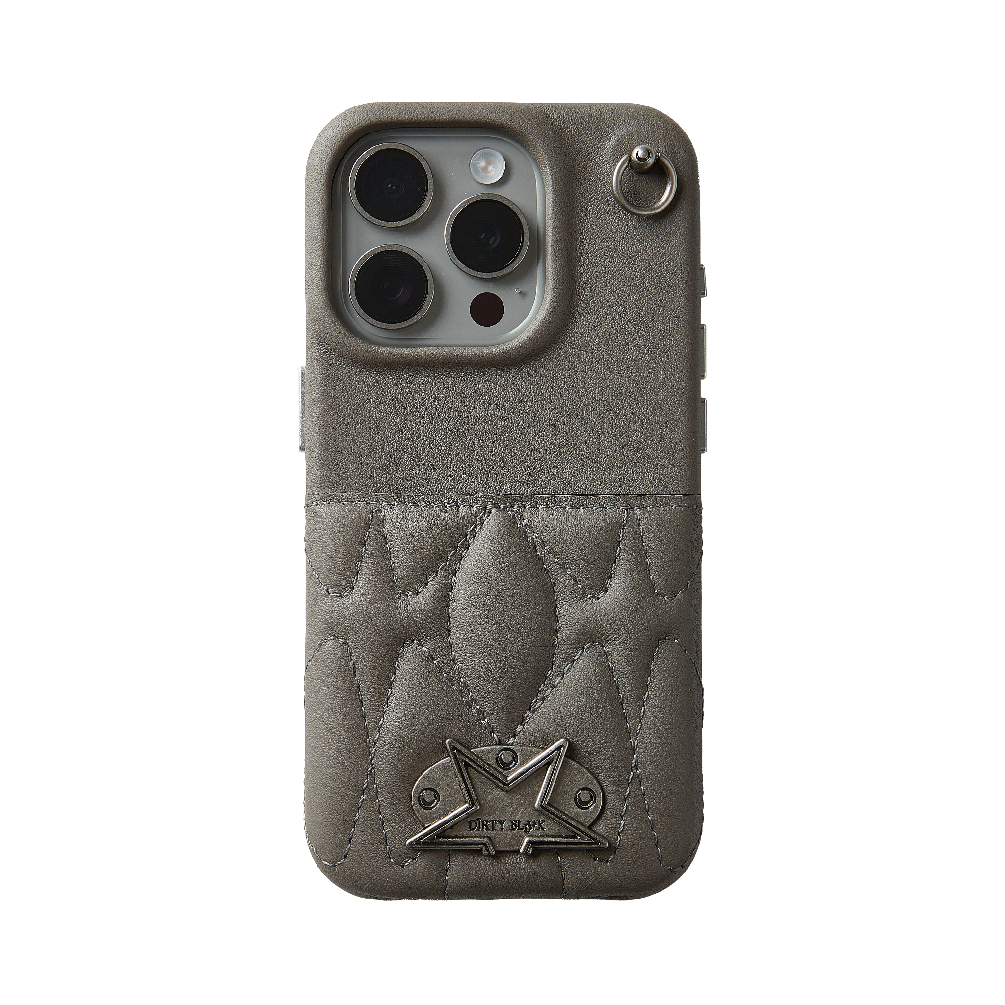 A&X CARD SLOT GREY NO.002 LEATHER IPHONE CASE