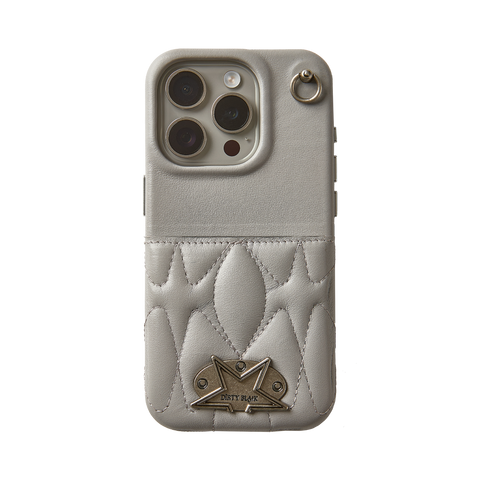 A&X CARD SLOT GREY NO.001 LEATHER IPHONE CASE
