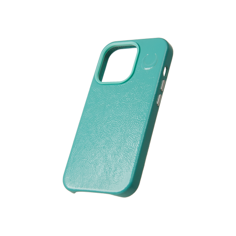 CRESCENT MAGSAFE TURQUOISE LEATHER IPHONE CASE