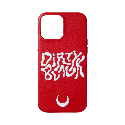 HYPER LOGO RED LEATHER IPHONE 13 PRO MAX CASE