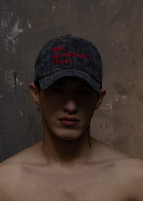 WASHED LETTERING HELLFIRE CAP